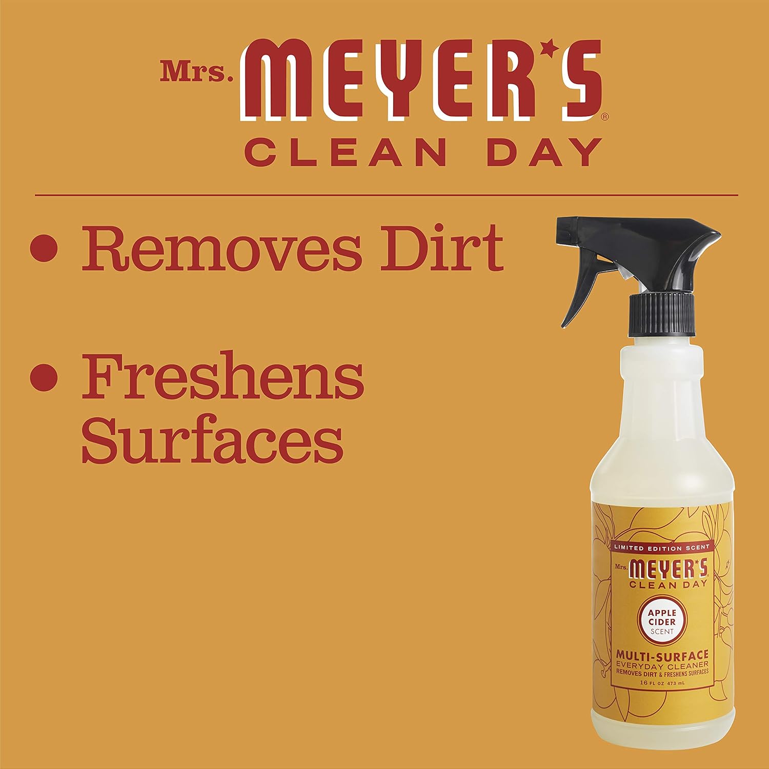 Mrs. Meyer'S Clean Day All-Purpose Cleaner Spray, Apple Cider, 16 Fl Oz