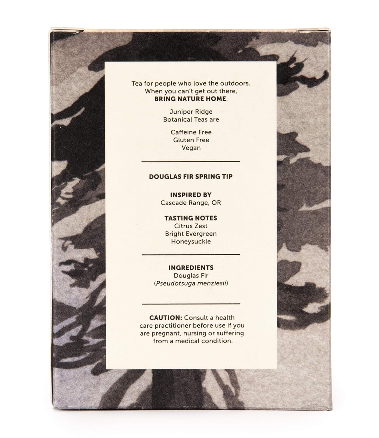 Juniper Ridge Douglas Fir Spring Tip Botanical Tea - Citrus Zest, Bright Evergreen, & Honeysuckle Notes - Vegan, Caffeine Free & Gluten Free - 20 Unbleached Teabags