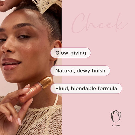 Liquid Lights Blush From Sculpted By Aimee (Peachy Keen) – 20G Vegan Liquid Blusher For Radiant Pop – 3 Shades For Pink, Peach Or Rosy Blush Effect