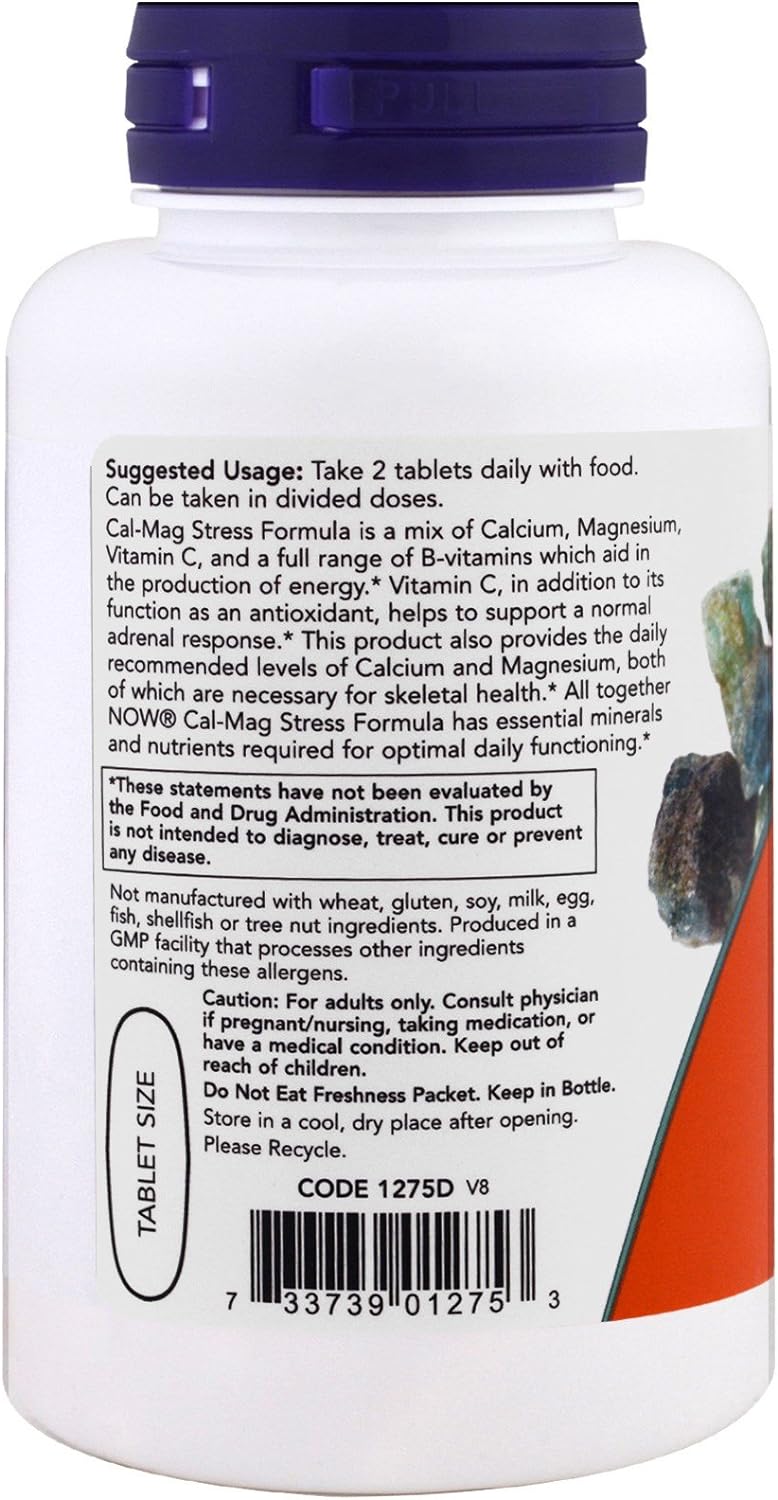 Now Foods Cal-mag Stress Formula, 100 Tablets : Health & Household