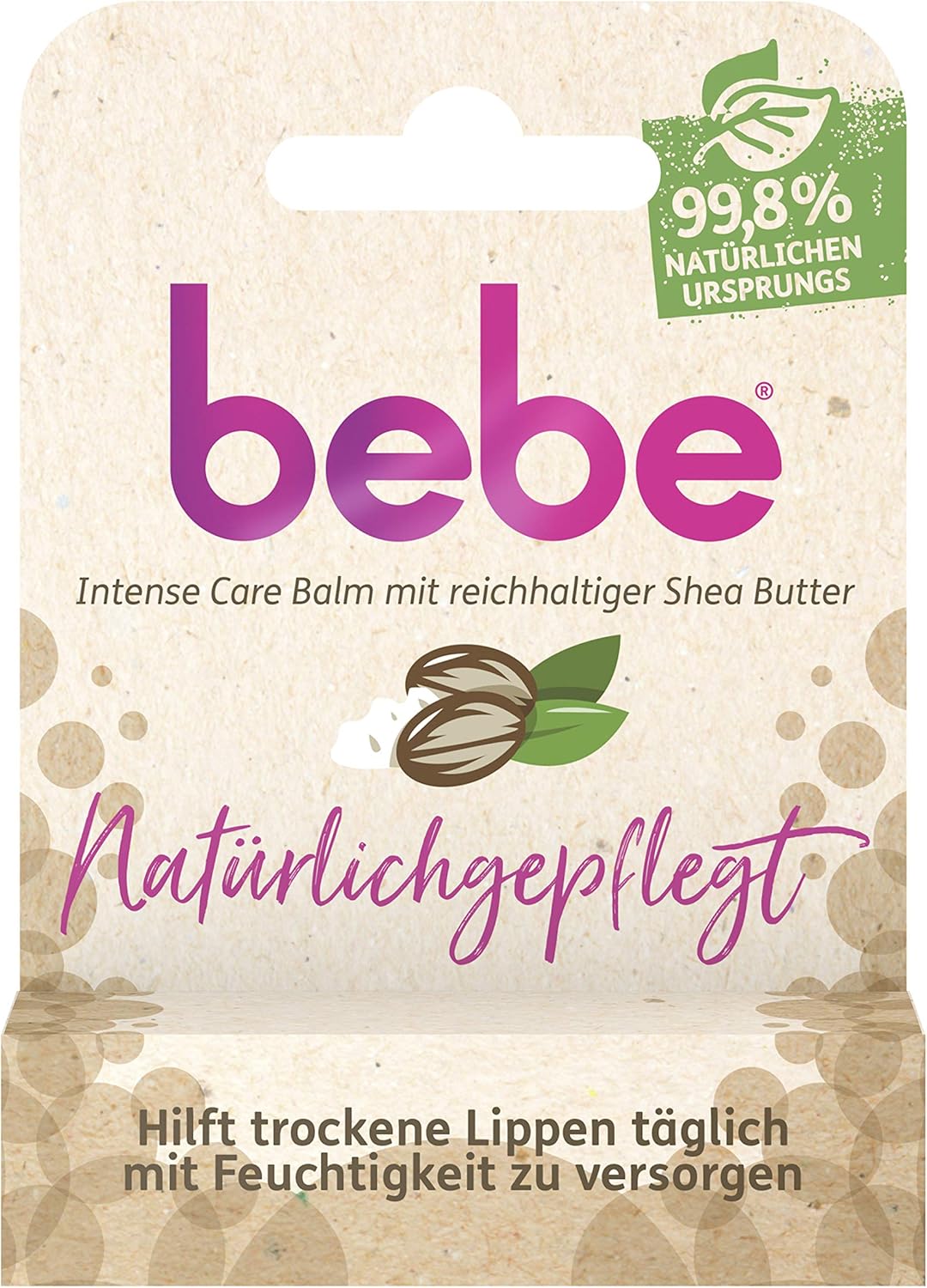bebe Naturally Cared Intense Care Balm, Lip Care Pen, 4.9 g