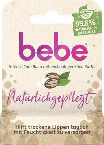 bebe Naturally Cared Intense Care Balm, Lip Care Pen, 4.9 g