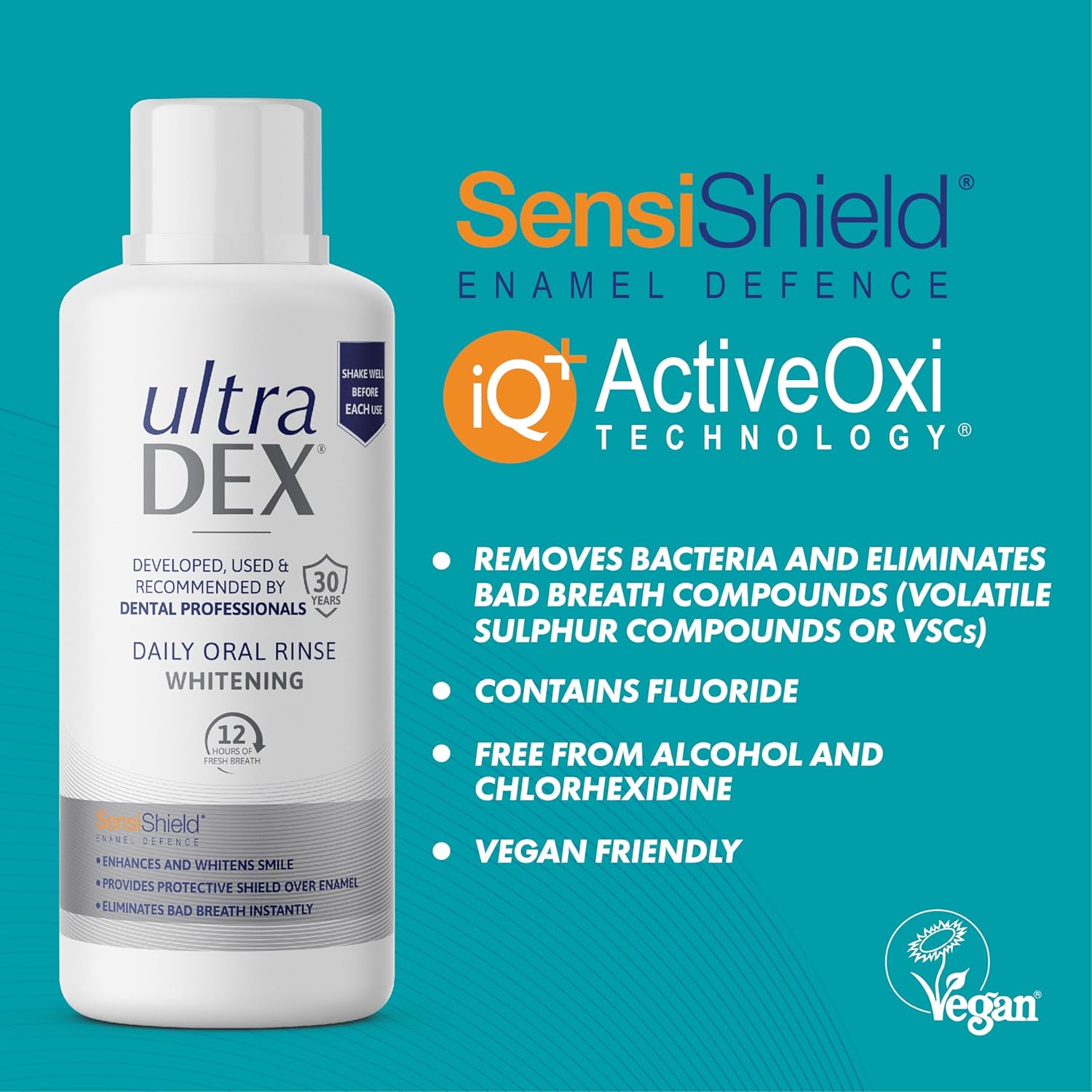 UltraDEX Daily Oral Rinse Whitening, 500 ml : Amazon.co.uk: Health & Personal Care