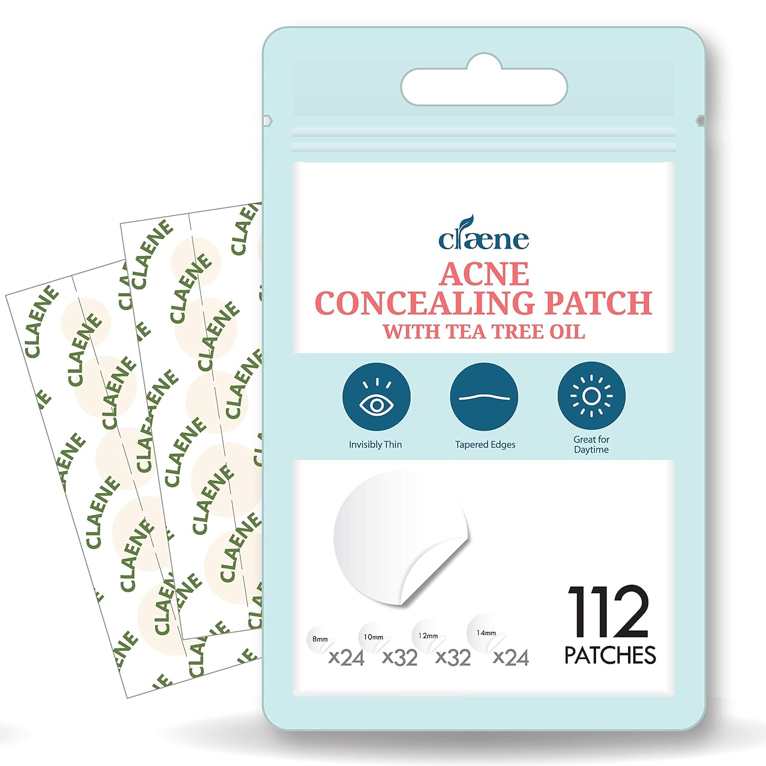 Acne Patch Pimple Patch - Invisible | Cruelty-Free | Hydrocolloid | Blemish Spot | Facial Stickers | Acne Spot Dots | Pimple Free, For Face (112 Count (Pack of 1))