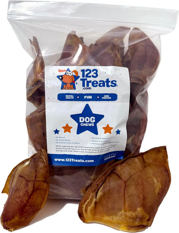 Pig Ears Dogs Treats, 100% Natural Long Lasting Pork Dog Chews, Ideal for All Chewers, Delicious and Healthy Dog Treats, Pig Ear Treats (One Pack of 30)