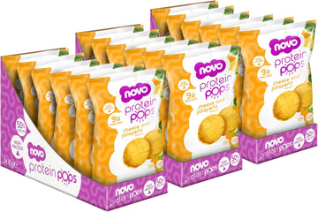 Novo Nutrition | Protein Pops | Healthy Savoury Snack With High Protein, Low Sugar And High Fibre | Pack Of 6 X 45G (Barbeque)