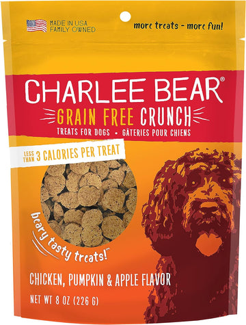 Charlee Bear Grain-Free Bear Crunch Chicken, Pumpkin & Apple Flavor - Net Wt 8 Oz