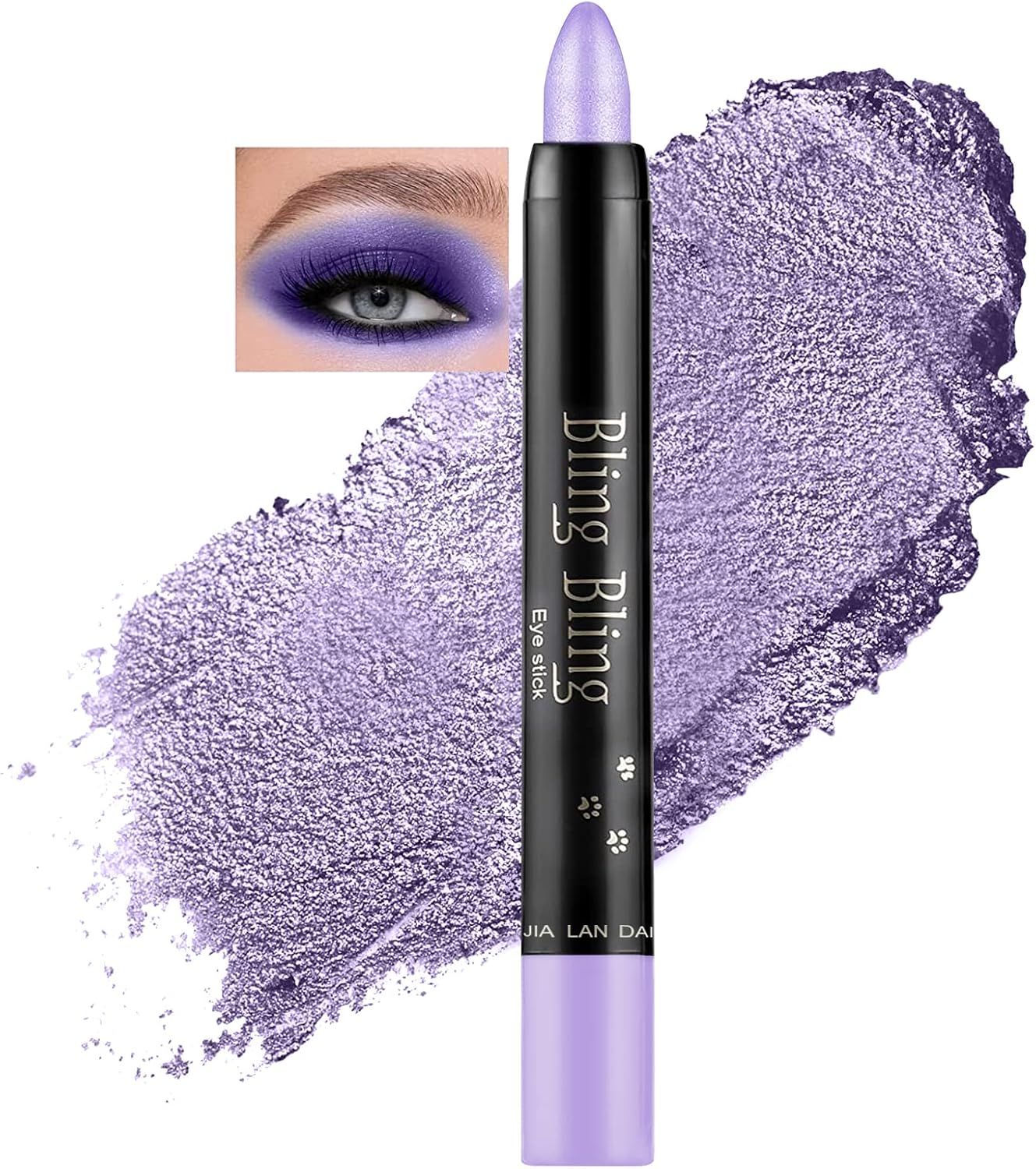 Beliky Girl Eyeshadow Pencil, 15 Colors Glitter Eyeshadow, Shimmer Eyeshadow, Ultra Pigmented Makeup Eye Shadow Powder, Pearlescent White