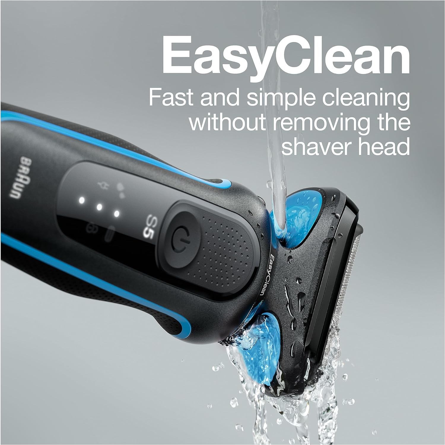 Braun Series 5 5020 Electric Razor for Men Foil Shaver with Beard Trimmer, Rechargeable, Wet & Dry with EasyClean, Black, 5 Piece Set : Beauty & Personal Care