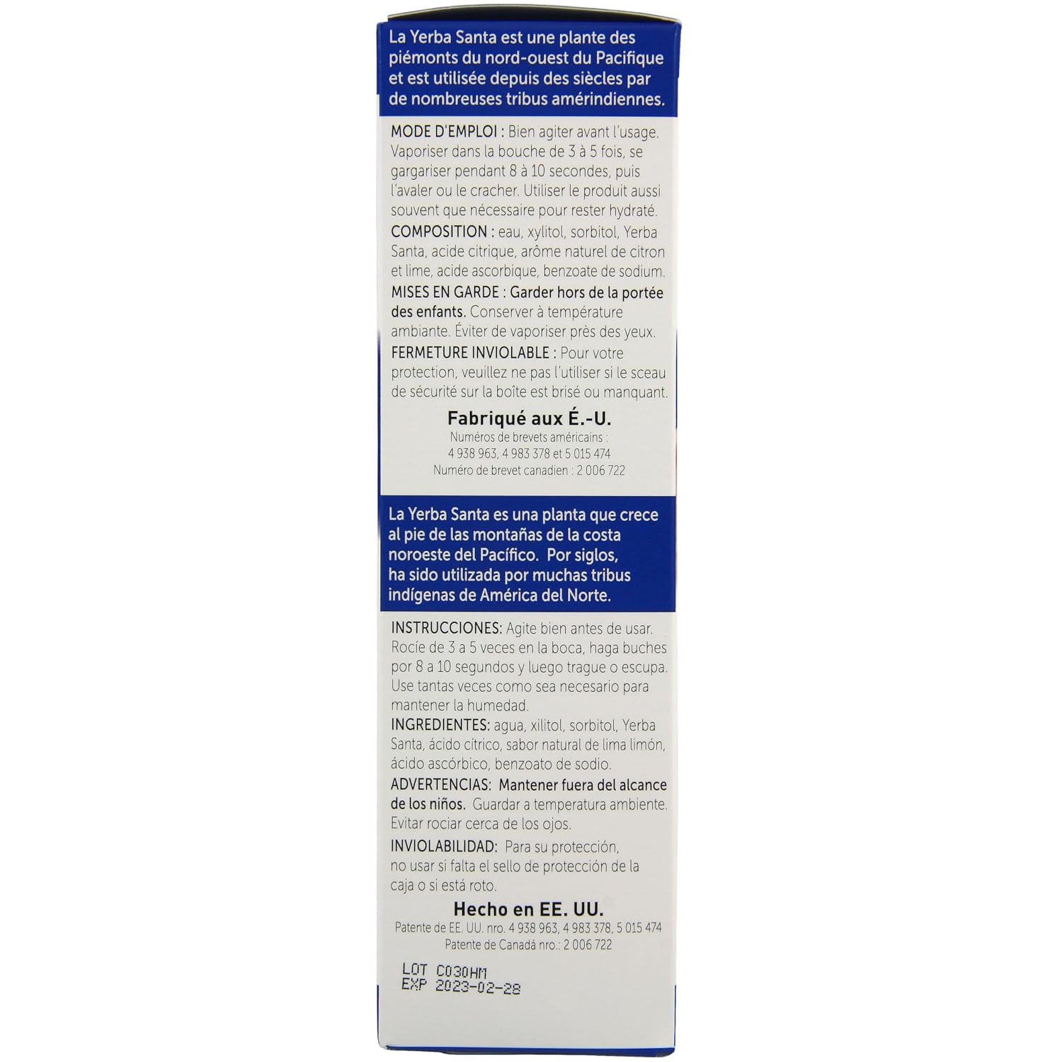 Mouth Kote Dry Mouth Spray, Oral Moisturizer With Yerba Santa, 8 Fluid Ounce : Health & Household