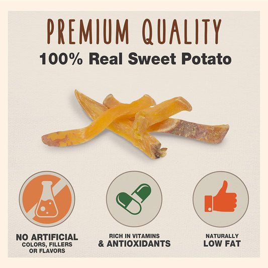 Cadet Gourmet Sweet Potato Fries Dog Treats - Healthy & Natural Sweet Potato Dog Training Treats For Small & Large Dogs - Inspected & Tested In Usa (1 Lb.)