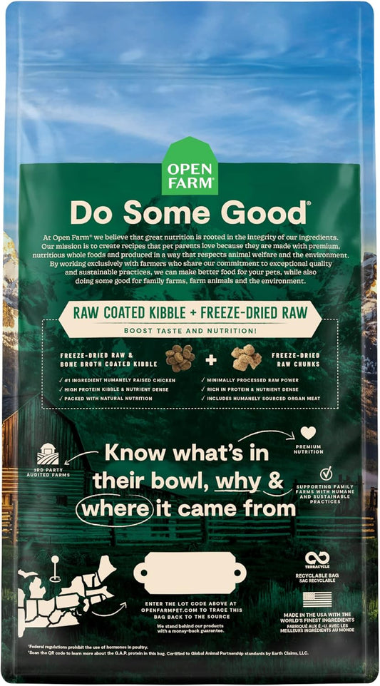 Open Farm Rawmix Prairie Recipe For Cats, Includes Kibble, Bone Broth, And Freeze Dried Raw, Inspired By The Wild, Humanely Raised Protein And Non-Gmo Fruits And Veggies, 8 Lb