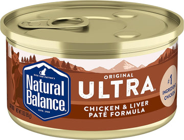 Natural Balance Ultra Premium Chicken & Liver Cat Food, Wet Canned Food For Cats, 3-Oz. Can (Pack Of 24)