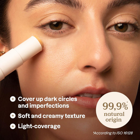 Attitude Oceanly Light Coverage Under Eye Concealer Stick, Titanium Dioxide-Free, Ewg Verified, Plastic-Free, Vegan & Cruelty-Free Makeup, Moka, 0.2 Ounces