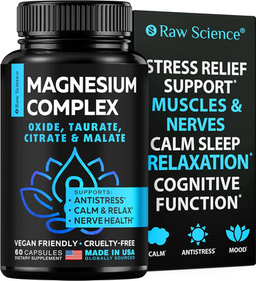 Magnesium Citrate Capsules | Multi Magnesium Supplement For Women & Men | Complete Magnesium Complex | High Absorption Magnesium Taurate For Relaxation, Muscle And Nerve Health