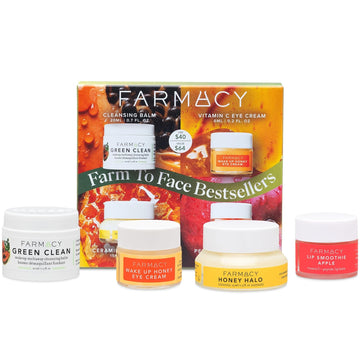 Farm to Face Bestsellers - Green Clean, Wake Up Honey, Honey Halo, Lip Smoothie