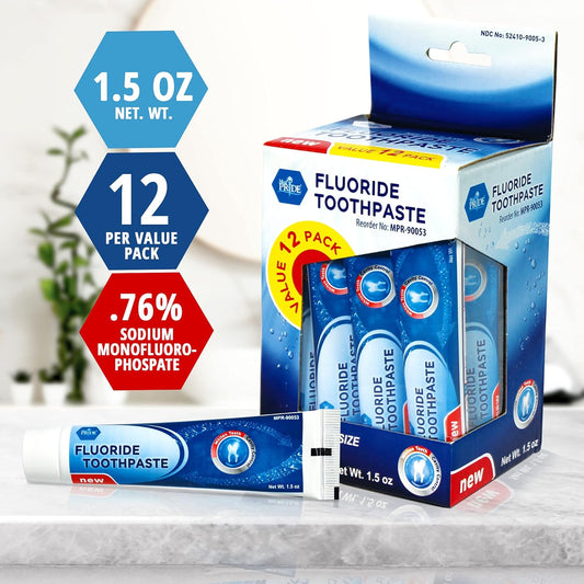 Flouride Toothpaste (1.5 Oz Tubes) 12 Tubes Per Case