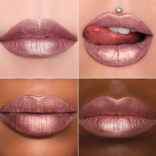 Maki Yika Red Lipstick For Women Metallic Lipsticks Glitter Long Lasting Lipstick No Smudge No Transfer Shimmer Liquid Lip Gloss (Br06 Dangerous)
