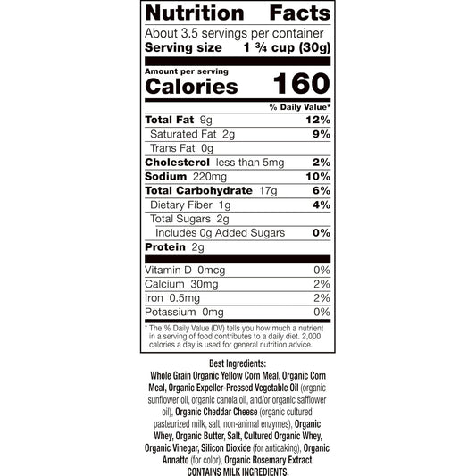 Annie'S Organic Cheddar Cheesy Smiles, Baked Corn Puffs, Gluten Free, 4 Oz