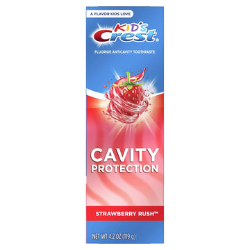 Crest Kid'S Cavity Protection Fluoride Toothpaste Rush, Strawberry, 4.2 Ounce