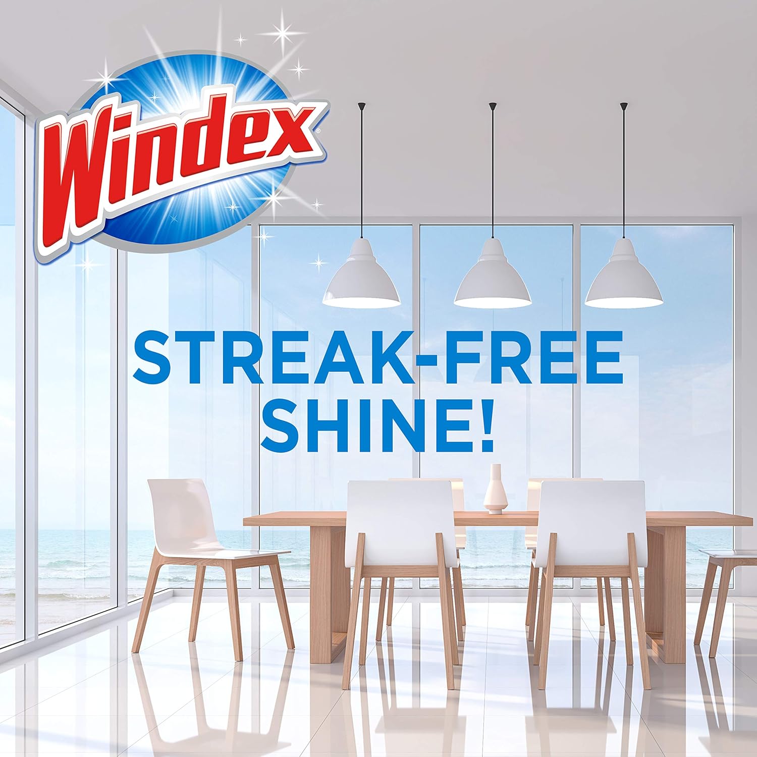 Windex Original Glass Wipes, Pre-Moistened Glass And Surface Wipes Clean And Provide A Streak-Free Shine, 38 Count, Pack Of 6