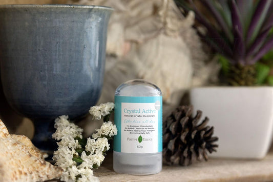 Crystal Deodorant Stone, Crystal Active, 100% Natural, Long Lasting, Single Ingredient, No Aluminum Chlorohydrate Or Chemicals, Unscented/Odorless, Thai Crystal Stone, Men And Women, 60G (2 Pack)