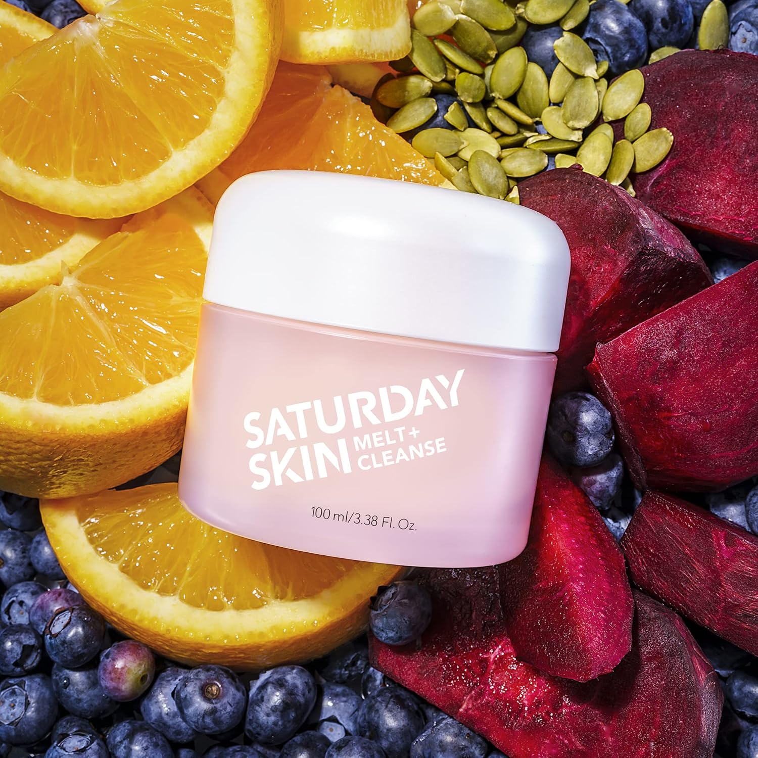 Saturday Skin Melt Cleanse Makeup Remover Balm Daily Cleansing Facial Balm To Oil Double Face Wash Vegan Remove Waterproof Makeup And Mascara : Beauty & Personal Care