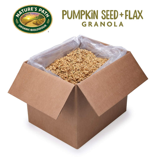 Nature's Path Organic Pumpkin Seed and Flax Granola, 25 Lbs. Box, Non-GMO, Heart Healthy, High Fiber, 6g Plant Based Protein