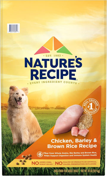 NatureS Recipe Chicken, Barley & Brown Rice Recipe Dry Dog Food, 24 Lb. Bag