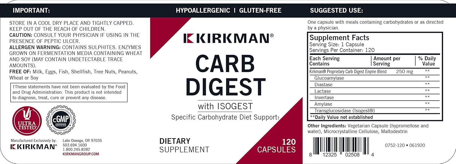 Kirkman - Carb Digest with Isoges : Health & Household