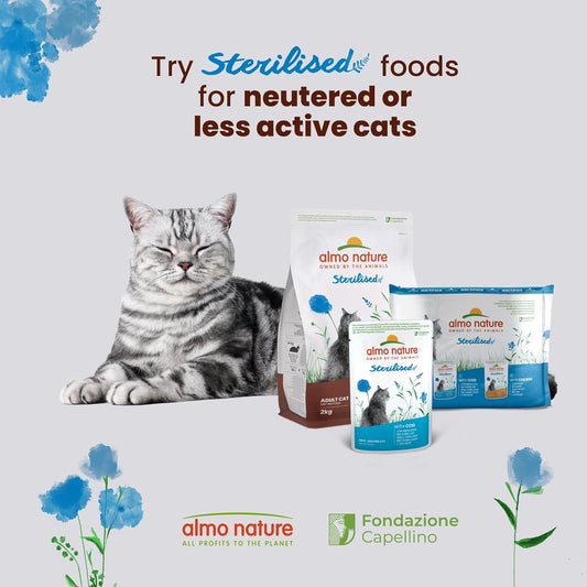 Almo Nature Functional Sterilised with Chicken, Complete Wet Food for Adult Cats 30 x 70 g?5291