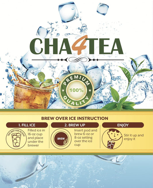 Cha4Tea 36-Count Unsweetened Black Iced Tea Pods For Keurig K-Cup Brewers