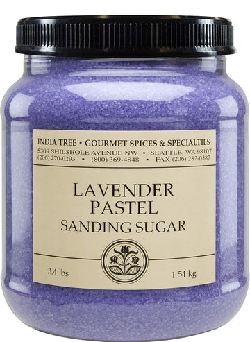 India Tree Lavender Pastel Sanding Sugar, 3.4 Lb