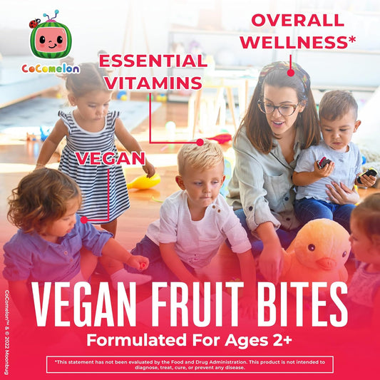 Maryruth'S Cocomelon Multivitamin Fruit Bites | Multivitamin For Kids | Vitamin A, Vitamin C, Vitamin D, Vitamin E For Toddlesr Ages 2+ Years | Immune Support | Vegan | Gluten Free | 60 Count