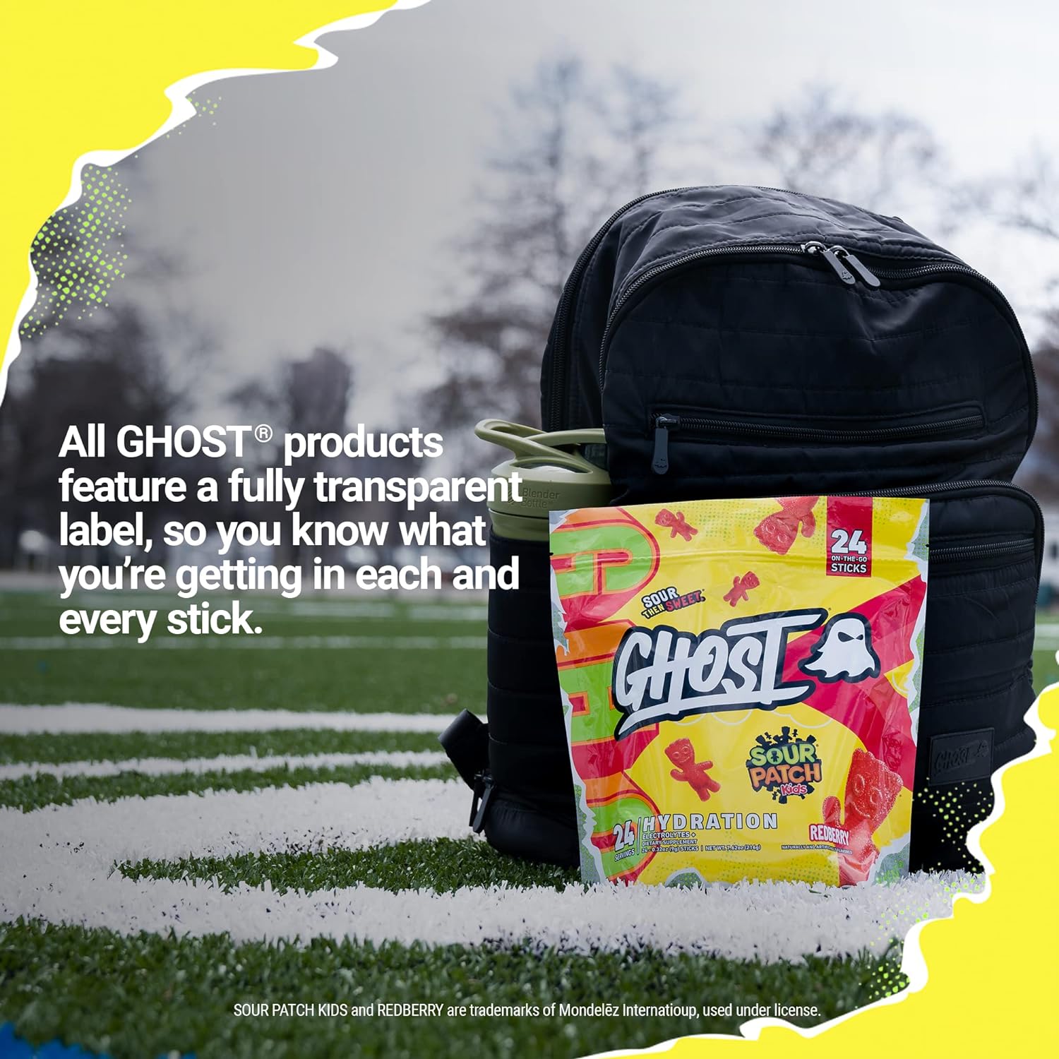 GHOST Hydration Packets, Sour Patch Kids Redberry, 24 Sticks, Electrolyte Powder - Drink Mix Supplement with Magnesium, Potassium, Calcium, Vitamin C - Vegan, Free of Soy, Sugar & Gluten : Health & Household