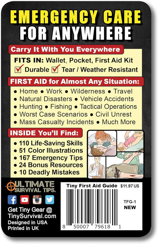 Tiny First Aid Guide: Emergency Medical Care For Anywhere - Step-By-Step, Pocket, Edc: Survival Medicine, Everyday Carry, Micro-Guide