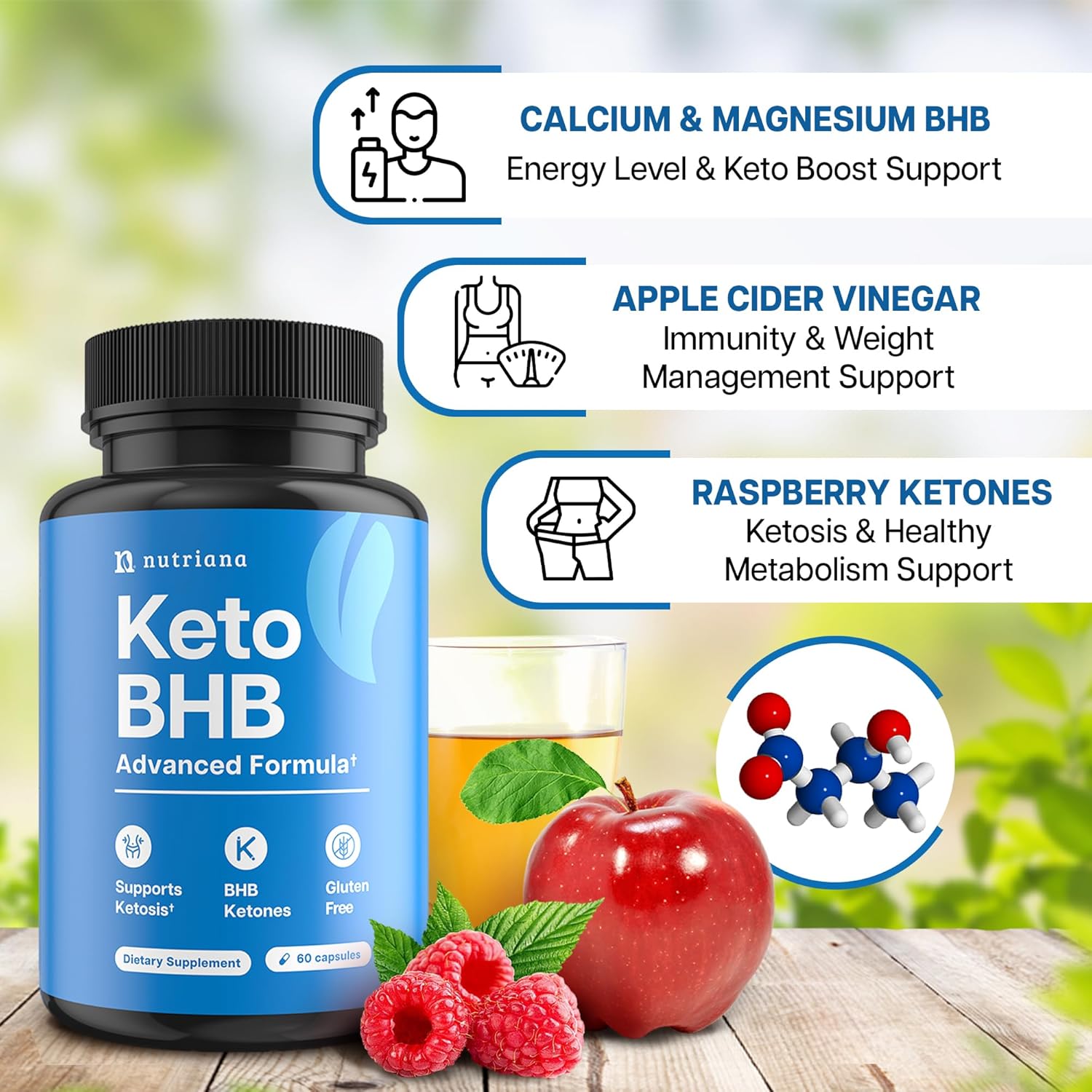 Keto BHB Exogenous Ketones for Men & Women - Keto Supplements for Mental Clarity & Focus - Keto Burn - Keto Fat Burner - Keto Pills Carb-Free Energy for Muscle - Key to Keto Diet - Ketosis Support : Health & Household