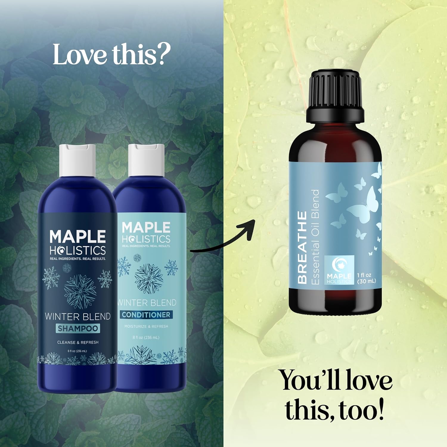 Sulfate Free Hard Water Shampoo and Conditioner - Hard Water Hair Treatments of Product and Minerals with Five Mint Essential Oils for Replenishing Hydration and Hair Shine - Paraben & Cruelty Free : Beauty & Personal Care