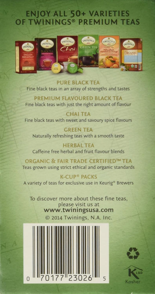 Twinings White Tea, 100% Natural Fujian Chinese Tea With A Light & Fresh Delicate Flavor, White Tea - Box Of 20 Tea Bags