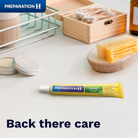 Preparation H Hemorrhoid Symptom Treatment Cream (2 x 1.8 Ounce Tube), Maximum Strength Multi-Symptom Pain Relief with Aloe