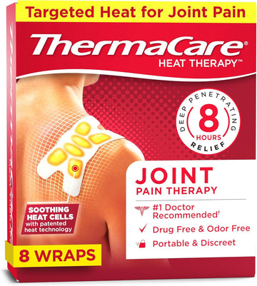 Thermacare Portable Heating Pad For Joint & Muscle Pain Relief - Multi-Purpose Heat Wraps - Up To 16 Hours Of Pain Relief - Discreet, Drug-Free Heat Therapy For Back, Neck, & Arthritis Pain