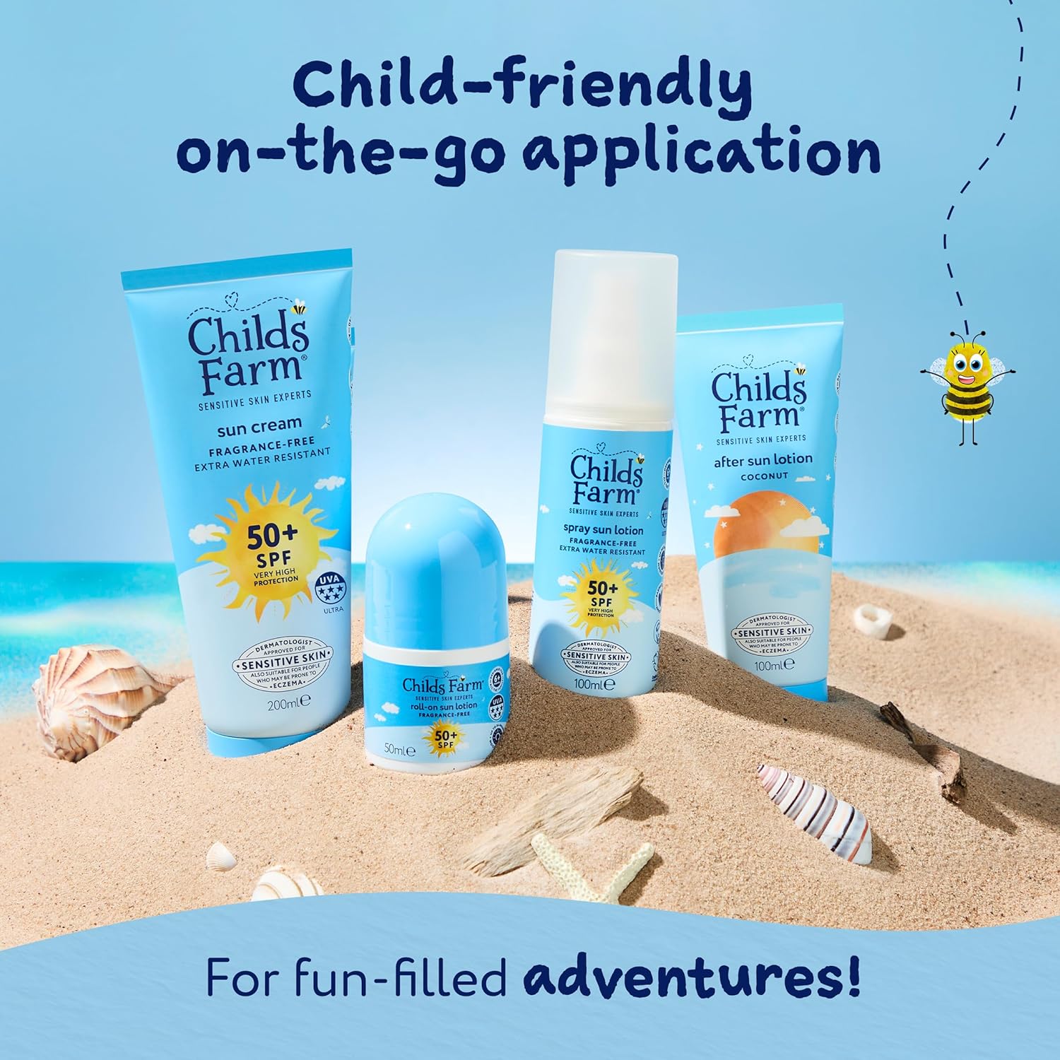Childs Farm Kids & Baby Sun Cream SPF 50+ | UVA & UVB Very High Protection | Extra Water Resistant | Fragrance Free | Suitable for Dry, Sensitive Skin, 200ml : Amazon.co.uk: Baby Products