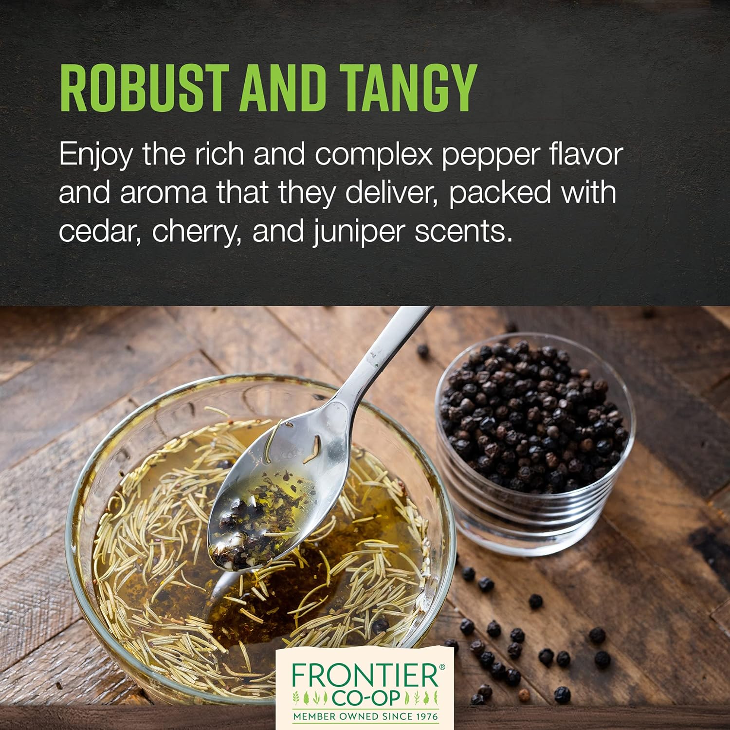 Frontier Co-op Organic Tellicherry Whole Black Peppercorns 1lb - Black Pepper for Grinder Refill, Wholesale Restaurant Supply : Grocery & Gourmet Food