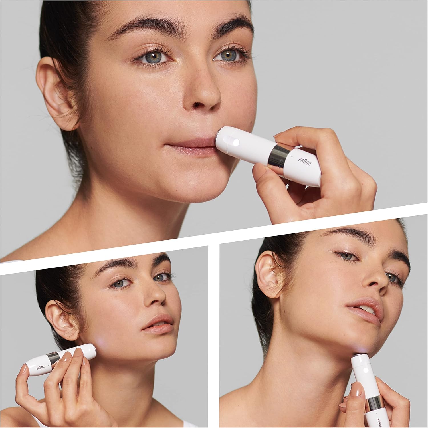 Braun Mini Hair Remover, Electric Facial Hair Removal for Women, Quick & Gentle, Finishing Touch for Upper Lips, Chin & Cheeks, for Easier Makeup Application, Ideal for On-The-Go, with Smartlight : Beauty & Personal Care