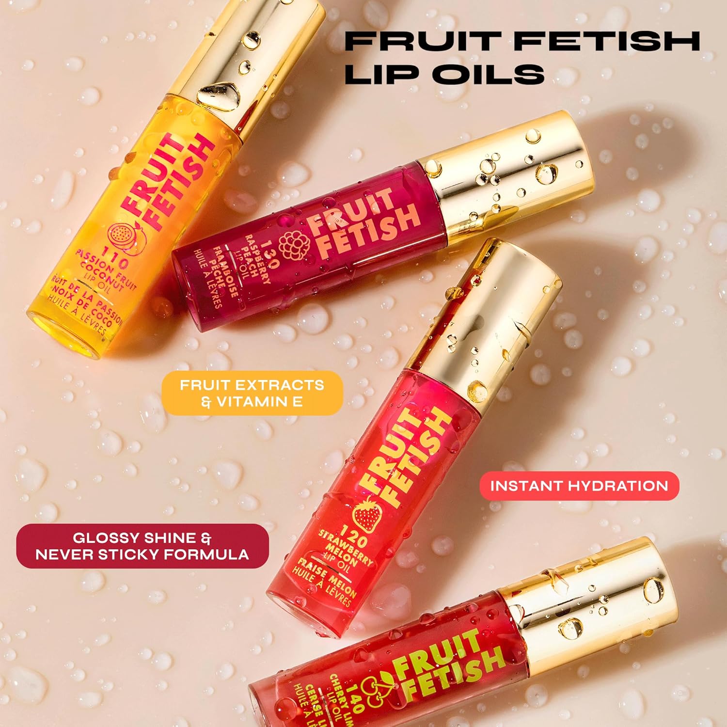 Milani Fruit Fetish Lip Oil Bundle - Raspberry Peach & Strawberry Melon - Hydrating Lip Gloss : Beauty & Personal Care