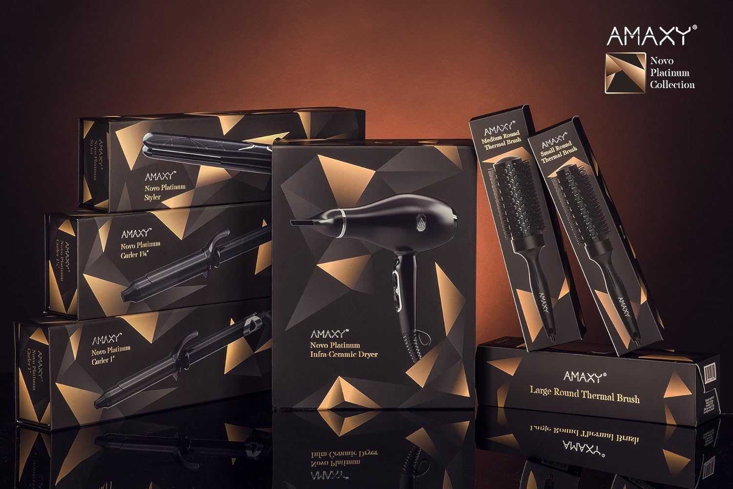 Amaxy Thermal Ionic Professional Round Brushes Anti-Static Barrel - Tangle Free - Nano Thermal Titanium Coating - For Hair Drying, Styling, Curling, Straightening, Hair Volume & Shine (Medium 1.75'') : Beauty & Personal Care