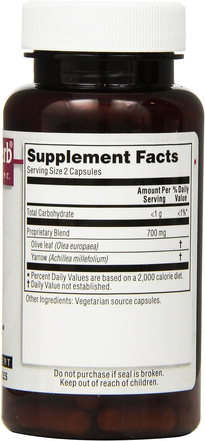 Kroeger Herbs, Olive Leaf, Traditional Immune Health Support - Immune Support System Supplement with Yarrow, Powerful Antioxidant Supplement, Non-GMO, Gluten Free, No Preservatives - 100 Capsules : Health & Household