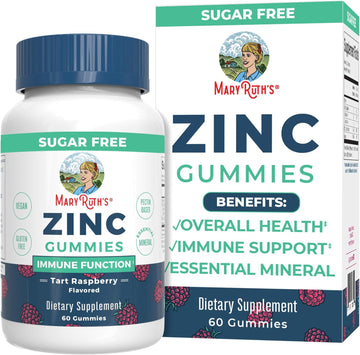 Zinc Gummies By Maryruth'S | Zinc Supplements | Immune Support Supplement | Essential Mineral | Pectin Based | Overall Health & Wellness | Ages 14 & Up | Vegan | Non Gmo | 30 Servings