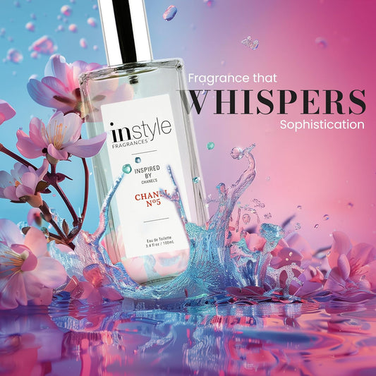 Instyle Fragrances, Inspired By Chanel'S Chanel No. 5, Eau De Toilette, Fragrance For Women, Vegan, Paraben Free, Never Tested On Animals, 3.4 Fluid Ounces