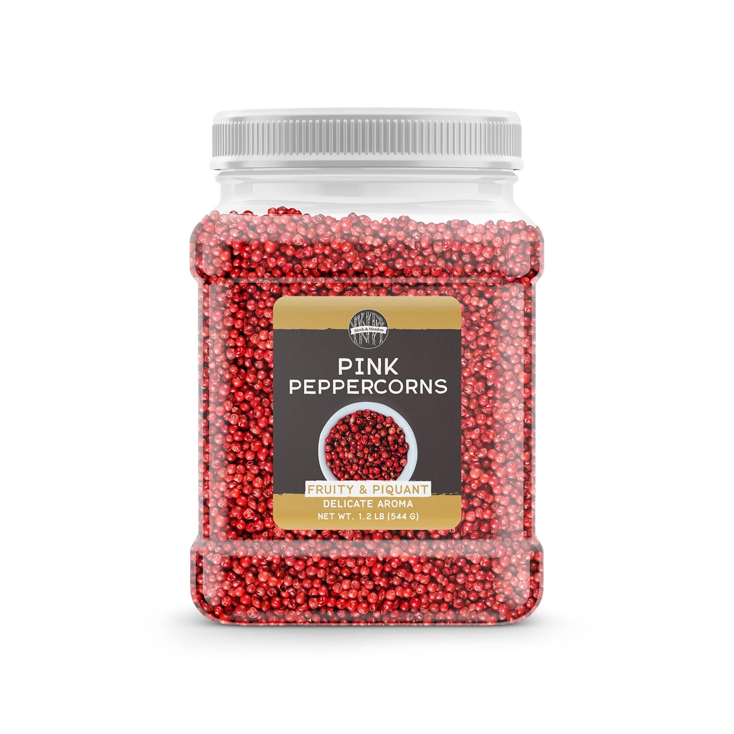 Birch & Meadow 1.2 Lb Of Pink Peppercorns, Fruity & Spicy Taste, Delicate Whole Kitchen Spice